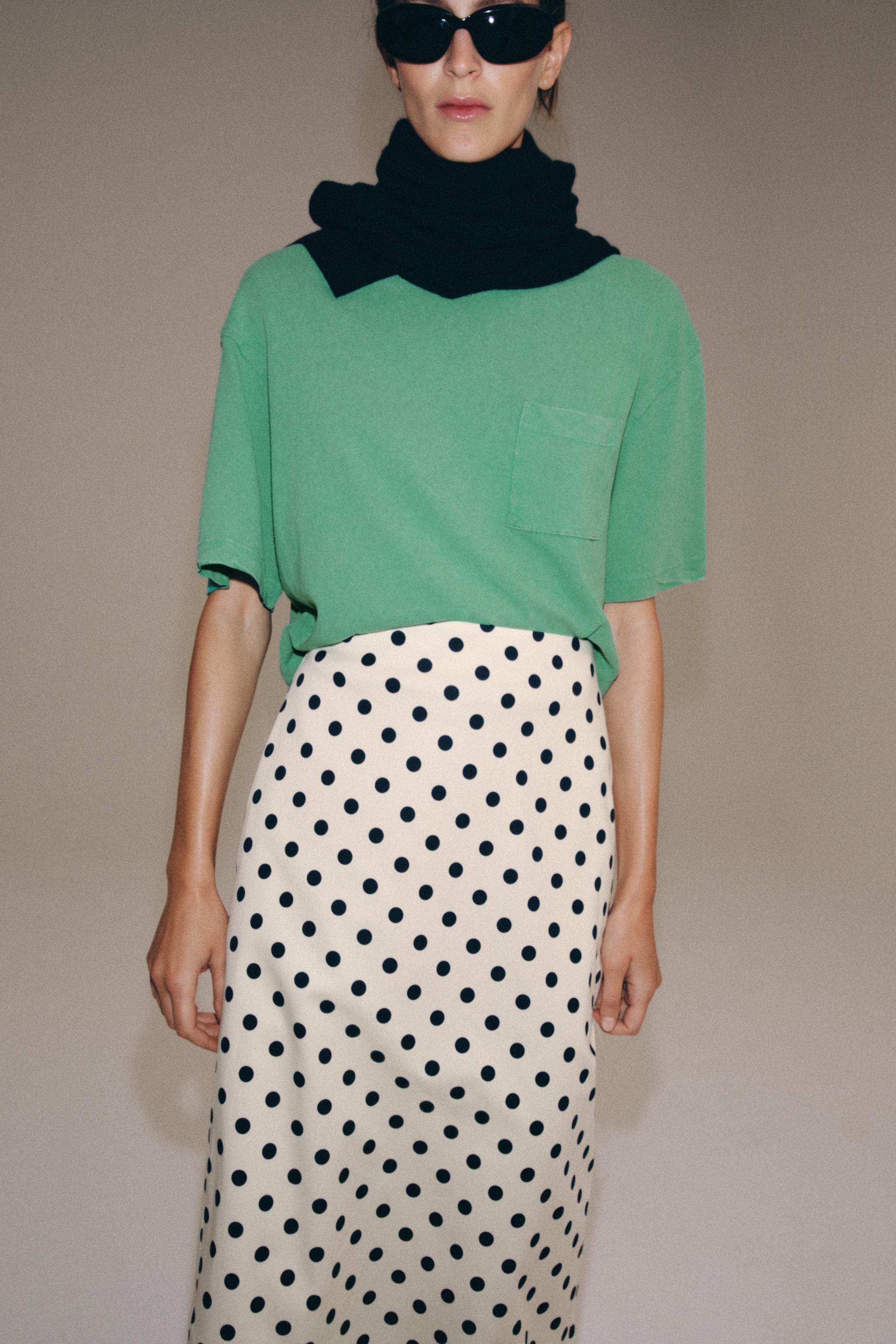 POLKA DOT PENCIL SKIRT ZW COLLECTION